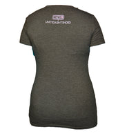 Ladies Crew Neck United As Intended Patriotic T-Shirt - Classic [Dark Grey Heather]