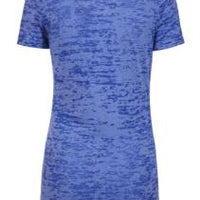 Ladies V Neck Burnout Patriotic T-Shirt - Classic [Royal Blue]