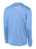 Long Sleeve United As Intended Patriotic Shirt with Distressed American Flag [Carolina Blue]